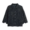 Dames Blouse Fiana palm leaves