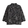 Dames Blouse Fiana palm leaves