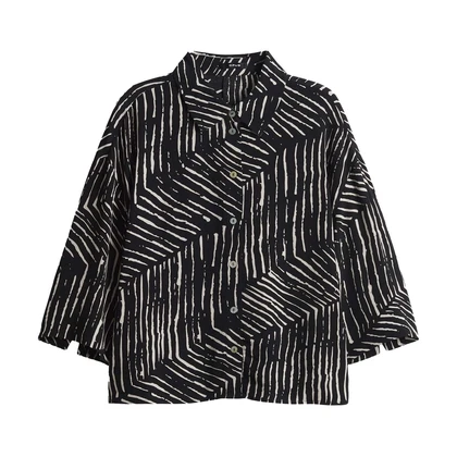 Dames Blouse Fiana palm leaves