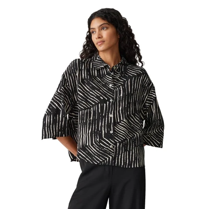 Dames Blouse Fiana palm leaves
