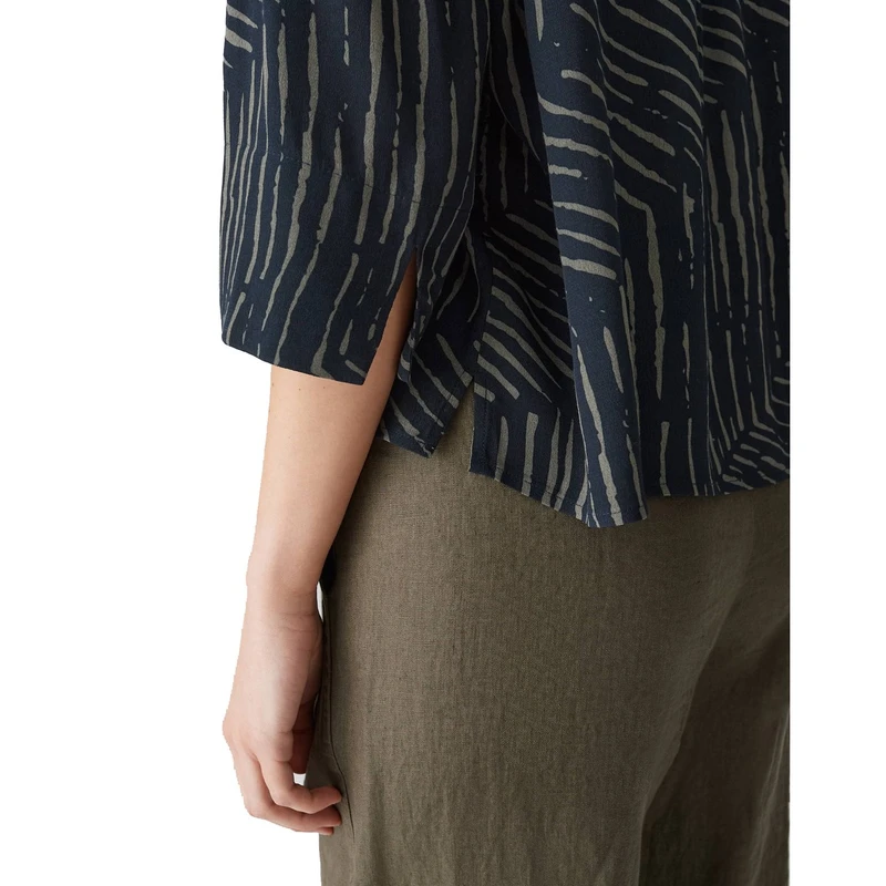 Dames Blouse Fiana palm leaves Opus KOBALT