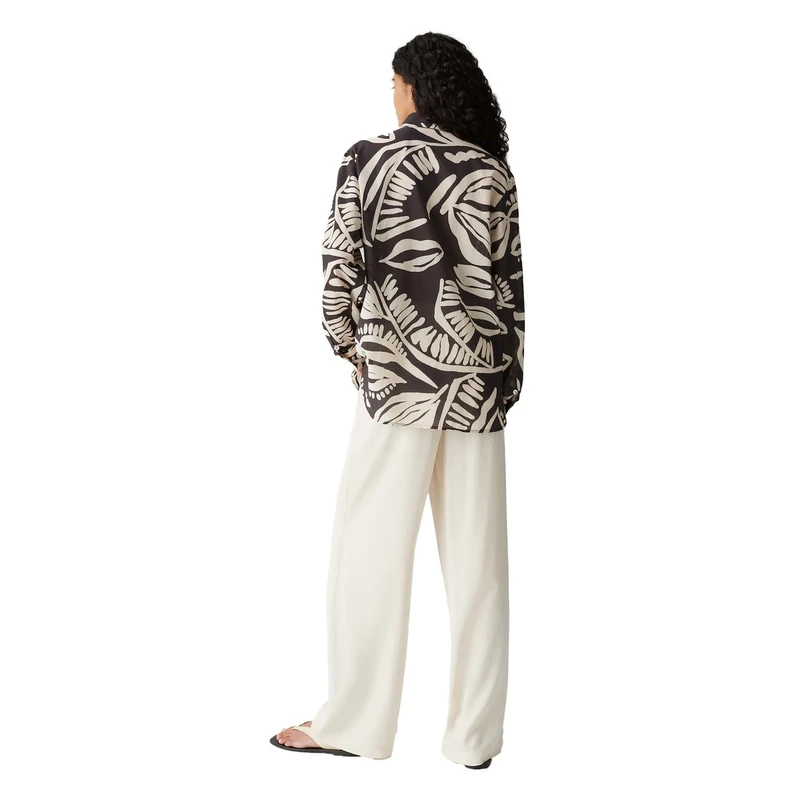 Dames Blouse Fumine tropical Opus MIDDEN BRUIN