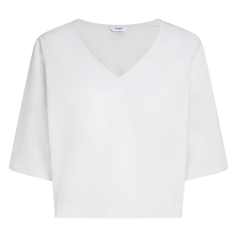 dames blouse half mouw Penn&ink GREIGE