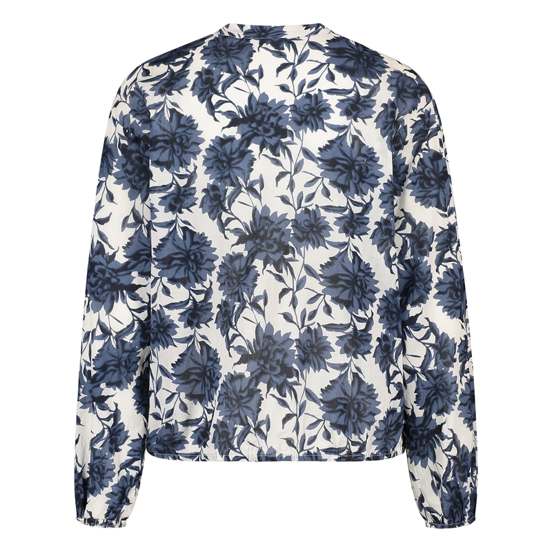 Dames Blouse Jameyvoilecoldessin Gardeur Collectie BLAUW DESSIN