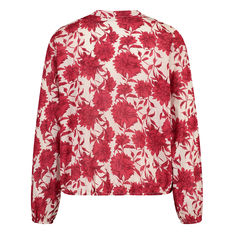 Dames Blouse Jameyvoilecoldessin Gardeur Collectie ROOD DESSIN