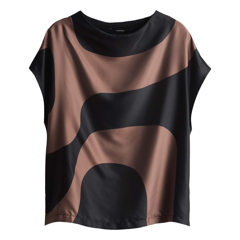 Dames Blouse Kesora print Someday ZWART