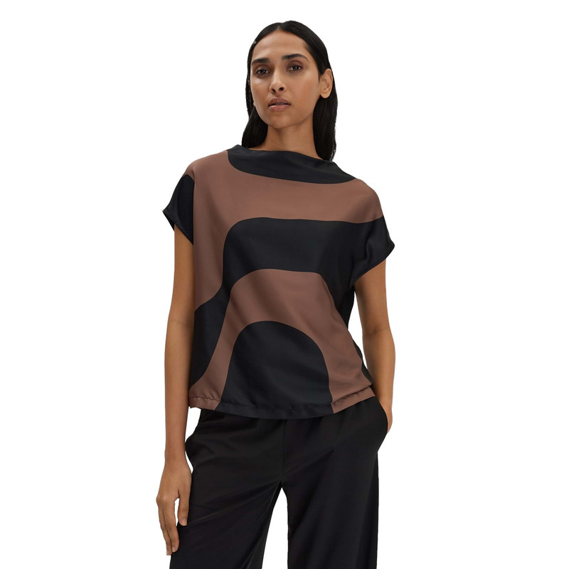 Dames Blouse Kesora print Someday ZWART