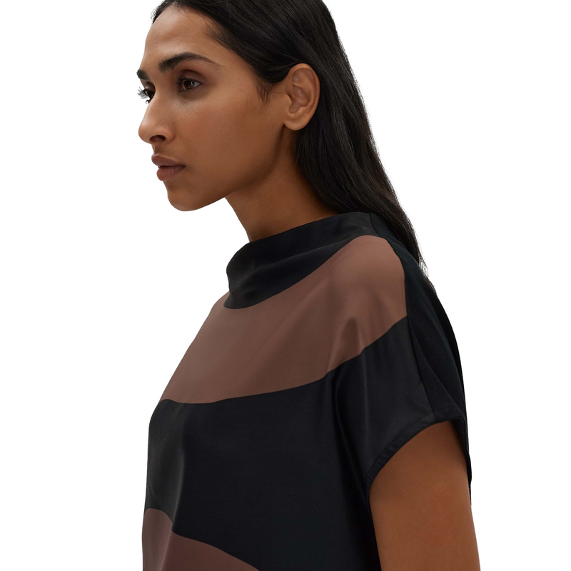 Dames Blouse Kesora print Someday ZWART