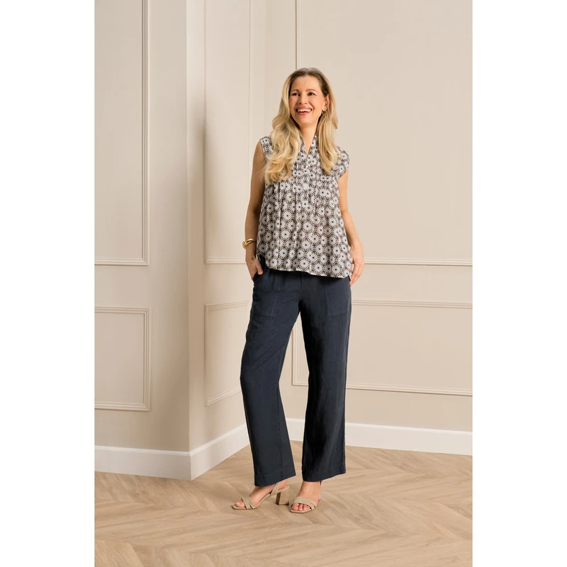Dames Blouse M04080940019 Marc O'Polo BLAUW DESSIN