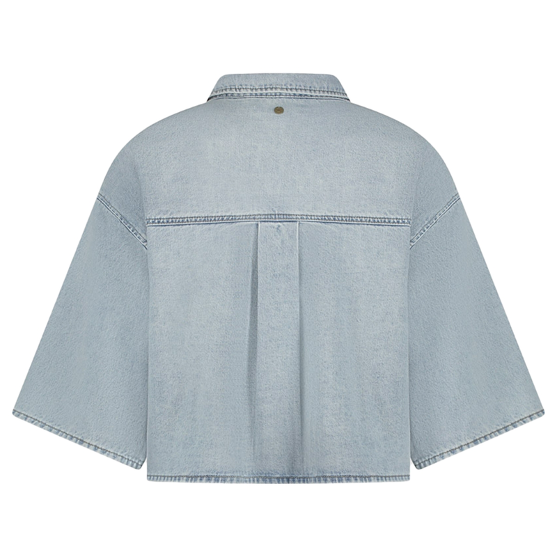 Dames Blouse MAE DENIM BLOUSE Circle of Trust LIGHT BLUE DENIM