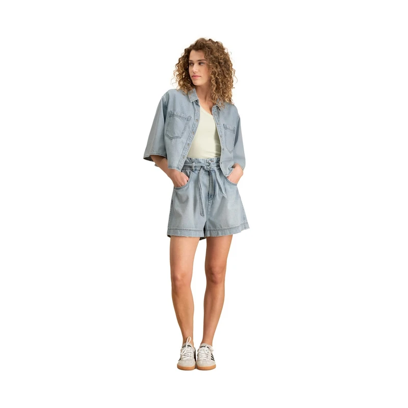 Dames Blouse MAE DENIM BLOUSE Circle of Trust LIGHT BLUE DENIM