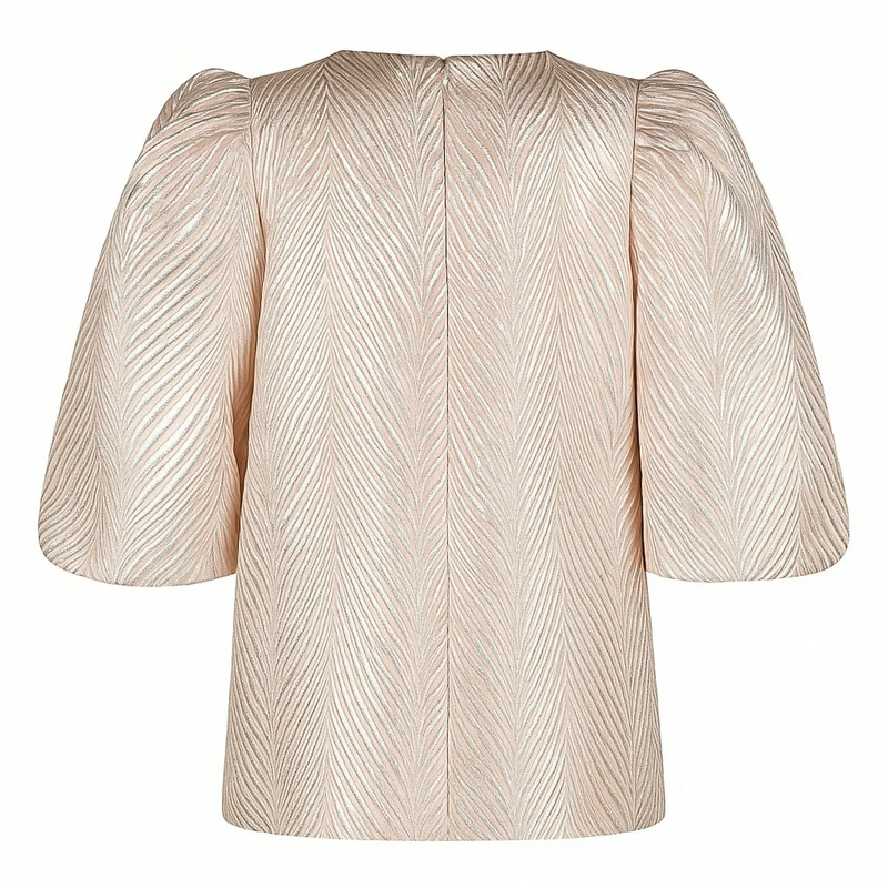 Dames Blouse MIRTHE TOP SHINY Nukus NUDE