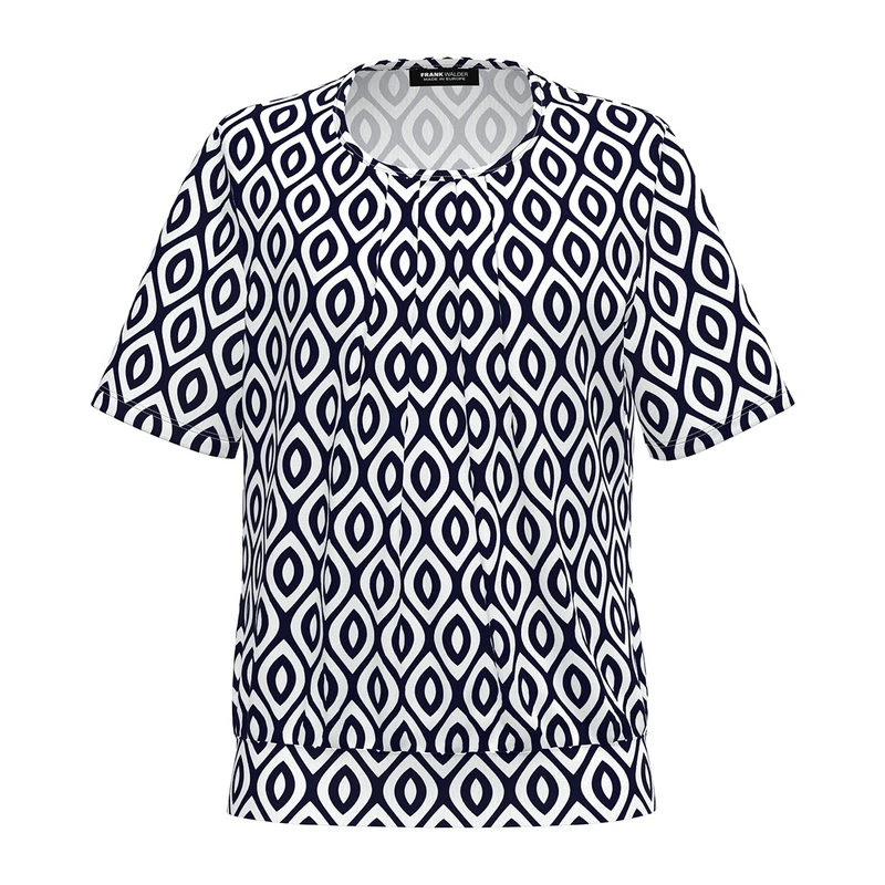 Dames Blouse NOS715422 Frank Walder BLAUW DESSIN