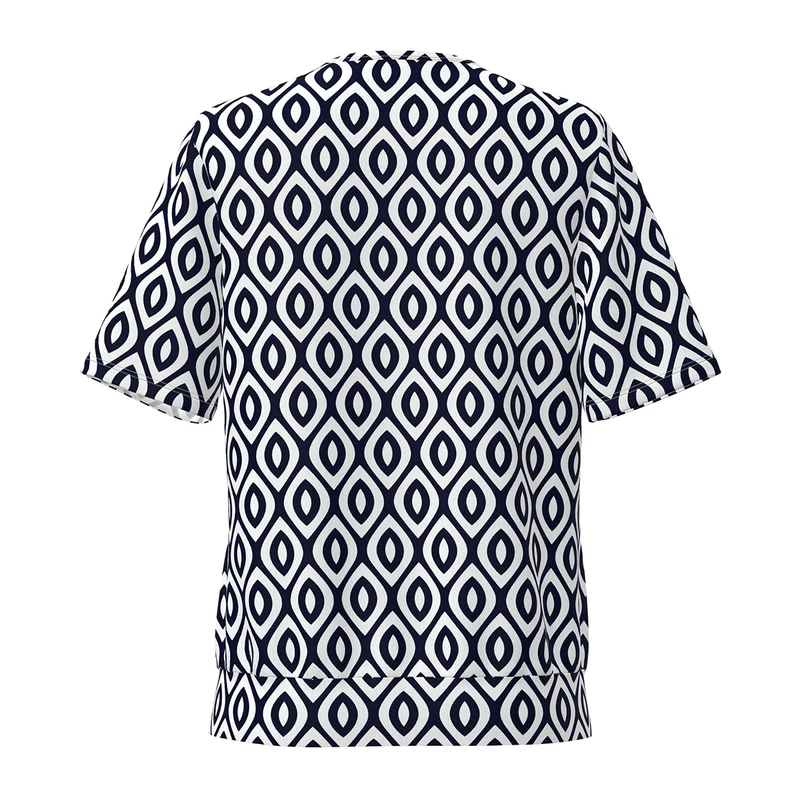 Dames Blouse NOS715422 Frank Walder BLAUW DESSIN