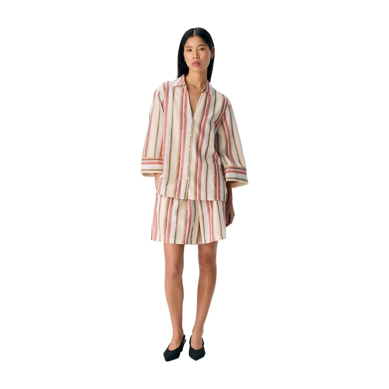 Dames Blouse OBJKAREN Object ZAND