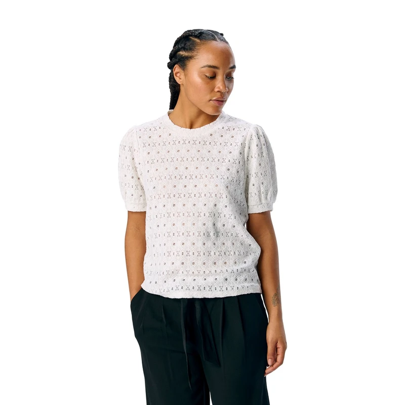 Dames Blouse OBJLAILA Object OFF-WHITE