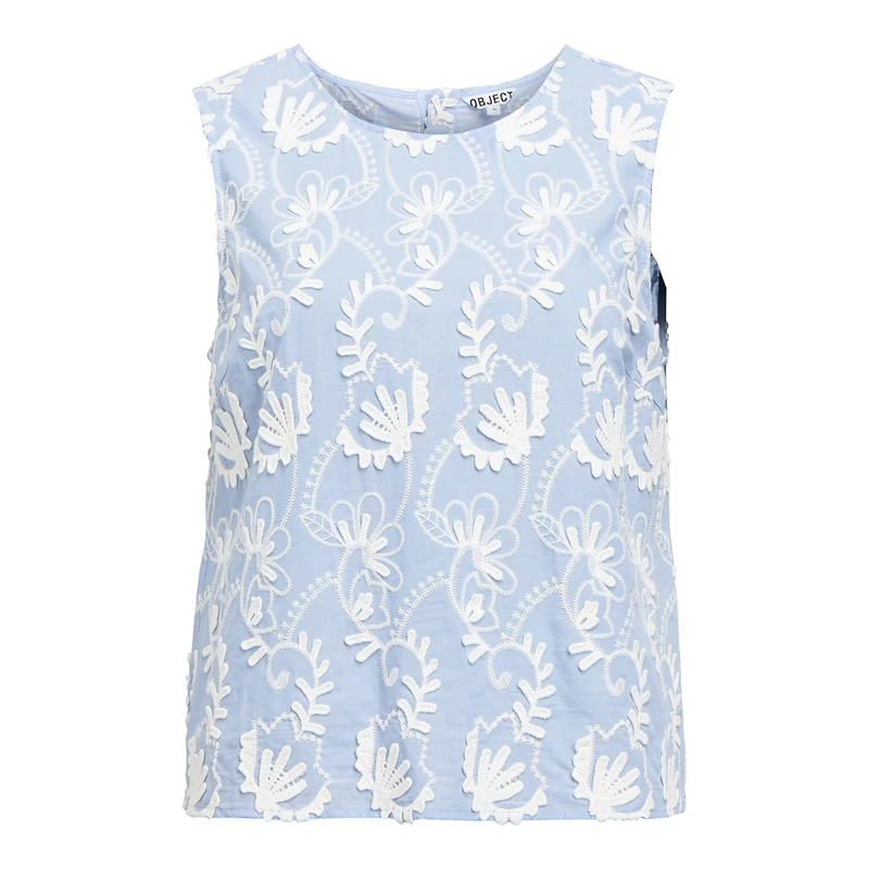 Dames Blouse OBJMYA Object BLAUW DESSIN