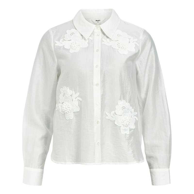 Dames Blouse OBJSAKURI Object OFF-WHITE
