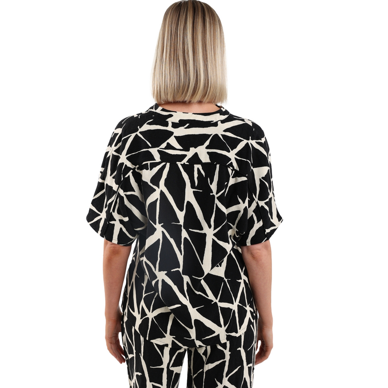 Dames Blouse Robine Nukus ZWART DESSIN