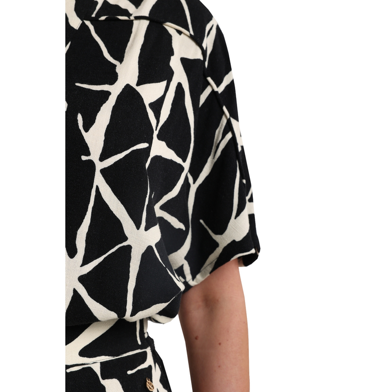 Dames Blouse Robine Nukus ZWART DESSIN