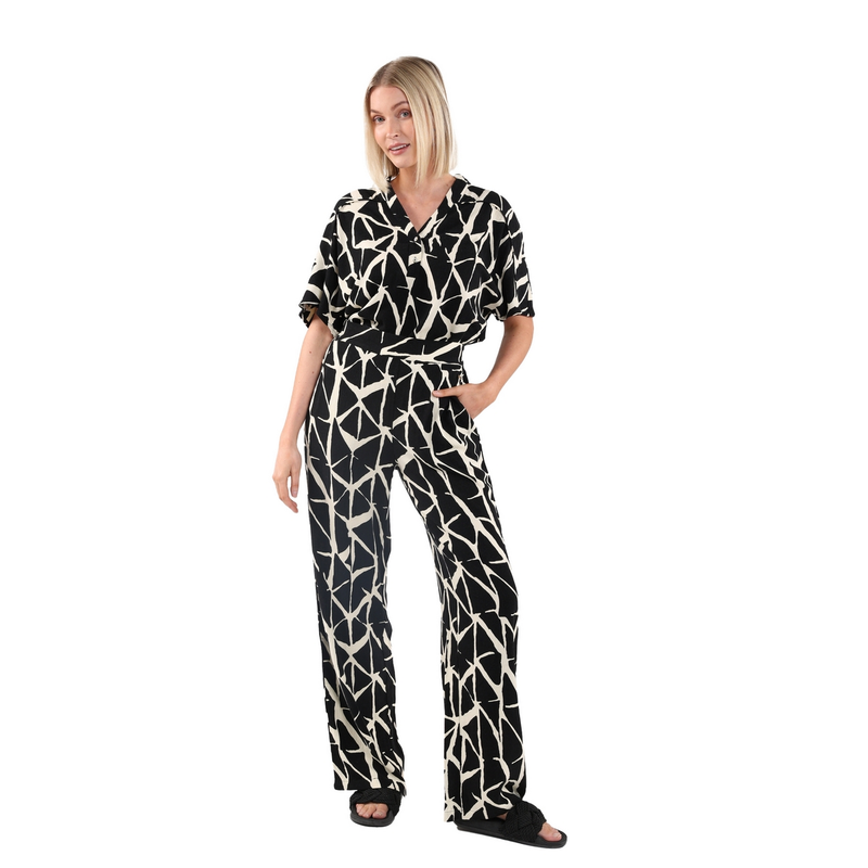 Dames Blouse Robine Nukus ZWART DESSIN