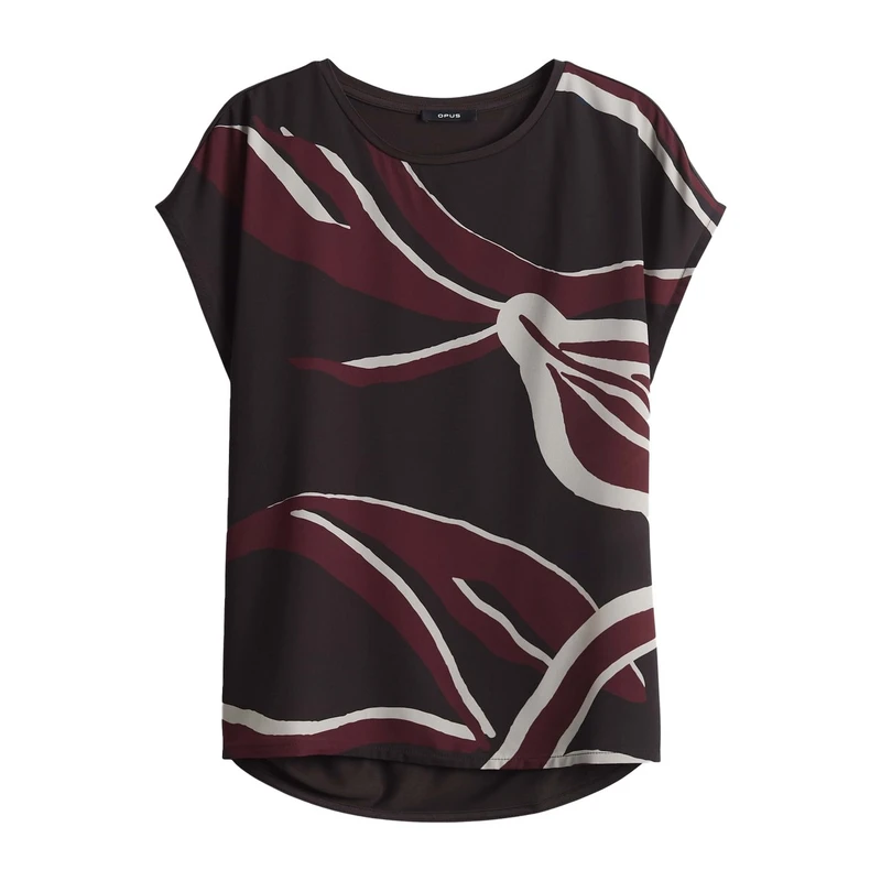 Dames Blouse Sopika print Opus MIDDEN BRUIN