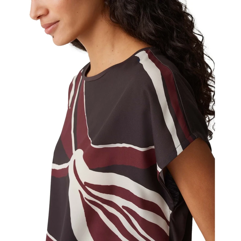 Dames Blouse Sopika print Opus MIDDEN BRUIN