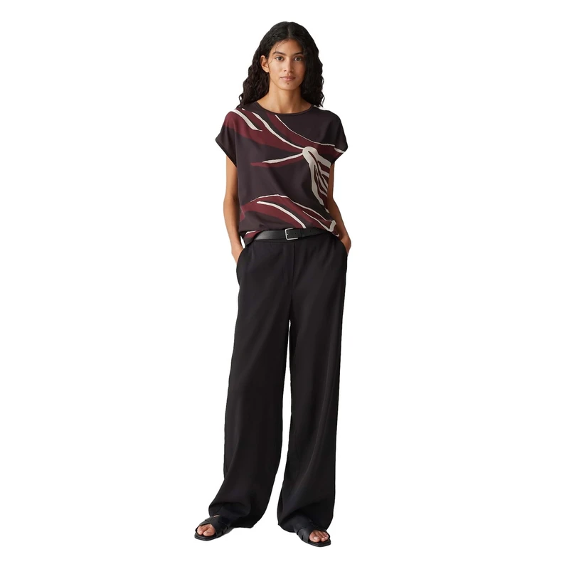 Dames Blouse Sopika print Opus MIDDEN BRUIN