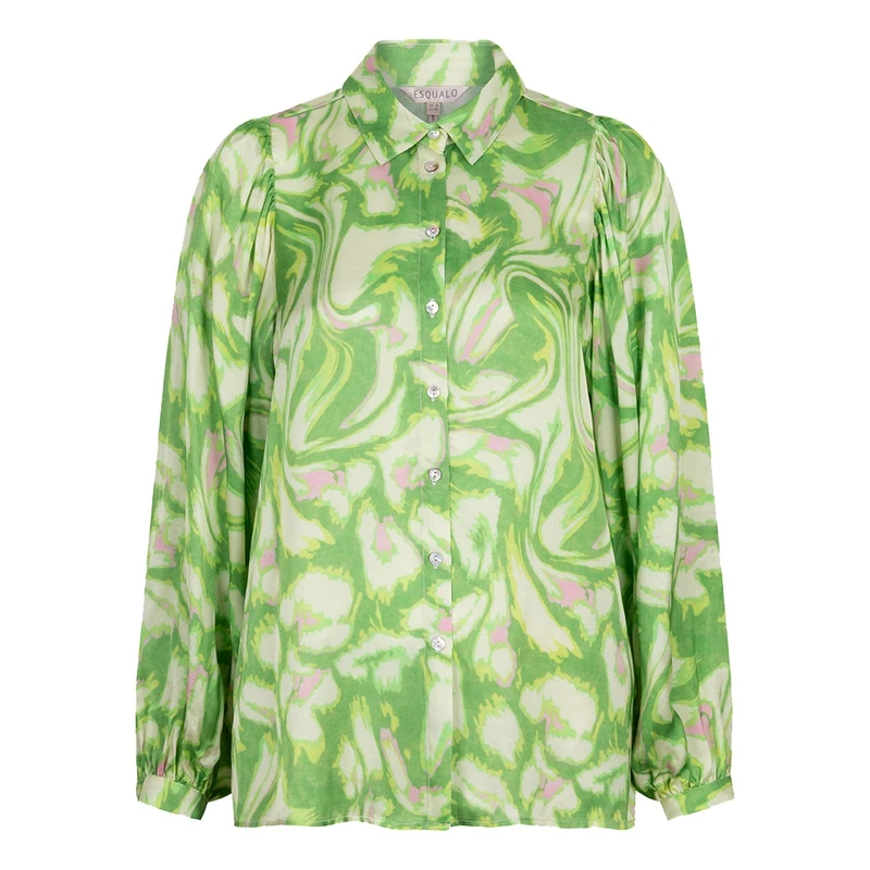 Dames Blouse SP25.15005 esqualo GROEN DESSIN