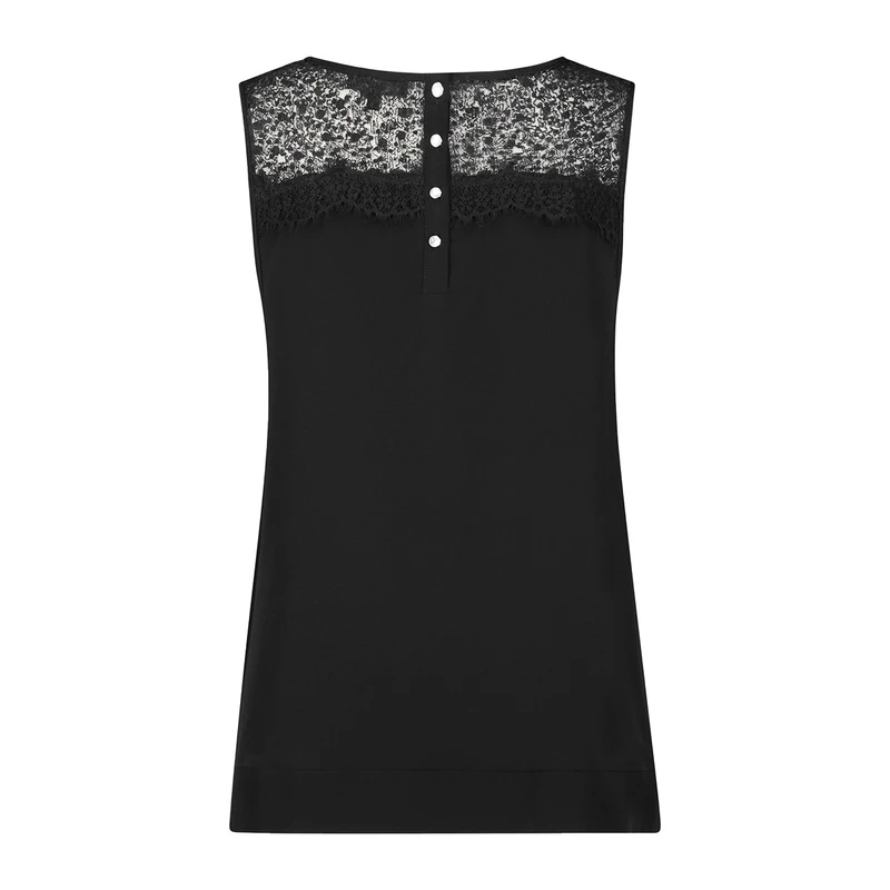 Dames Blouse Top CS24-14535 Claudia Strater ZWART