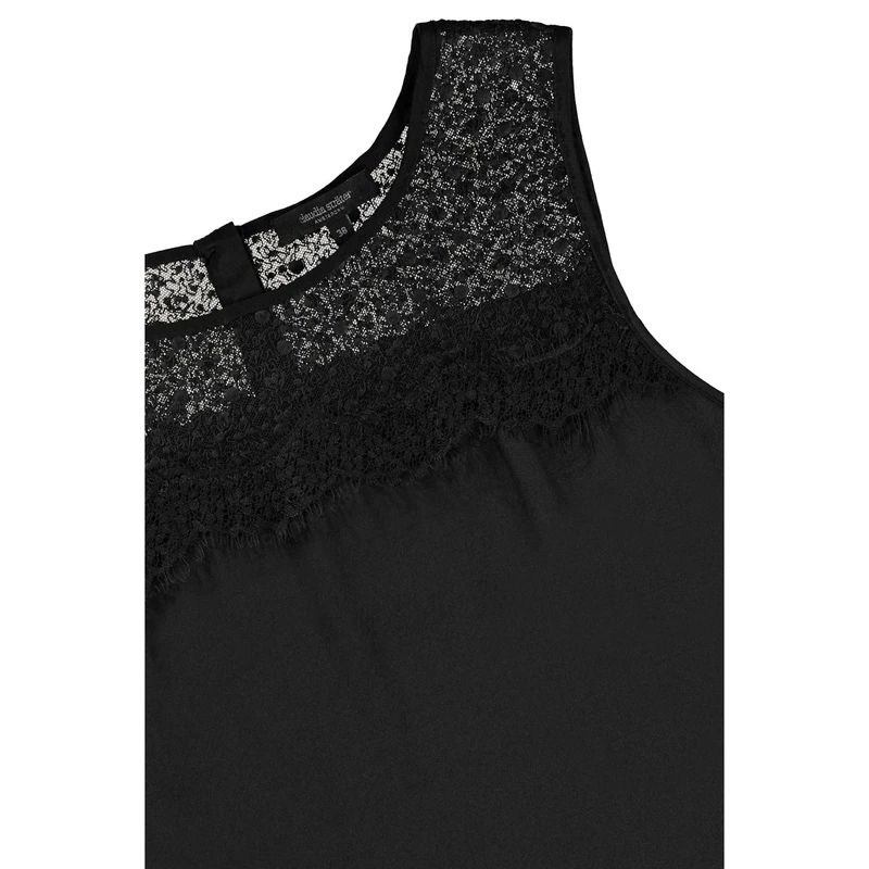 Dames Blouse Top CS24-14535 Claudia Strater ZWART