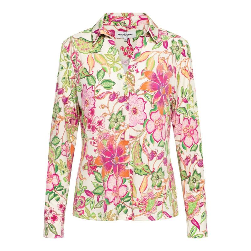 Dames Blouse VAYEN FLOWER &CO Woman PAARS DESSIN