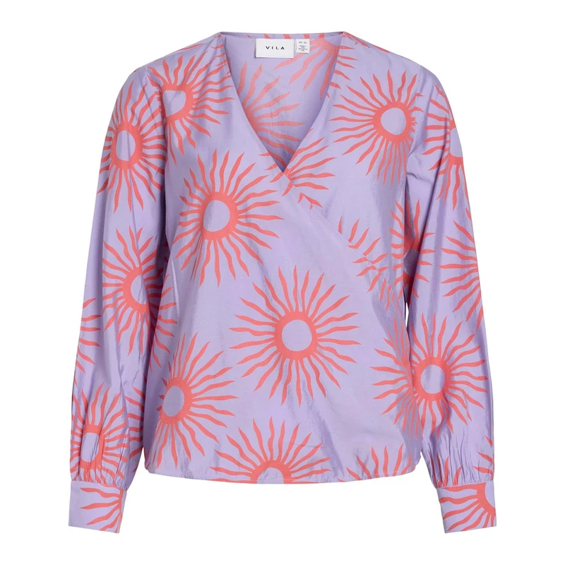 Dames Blouse VIBOA Vila PAARS DESSIN