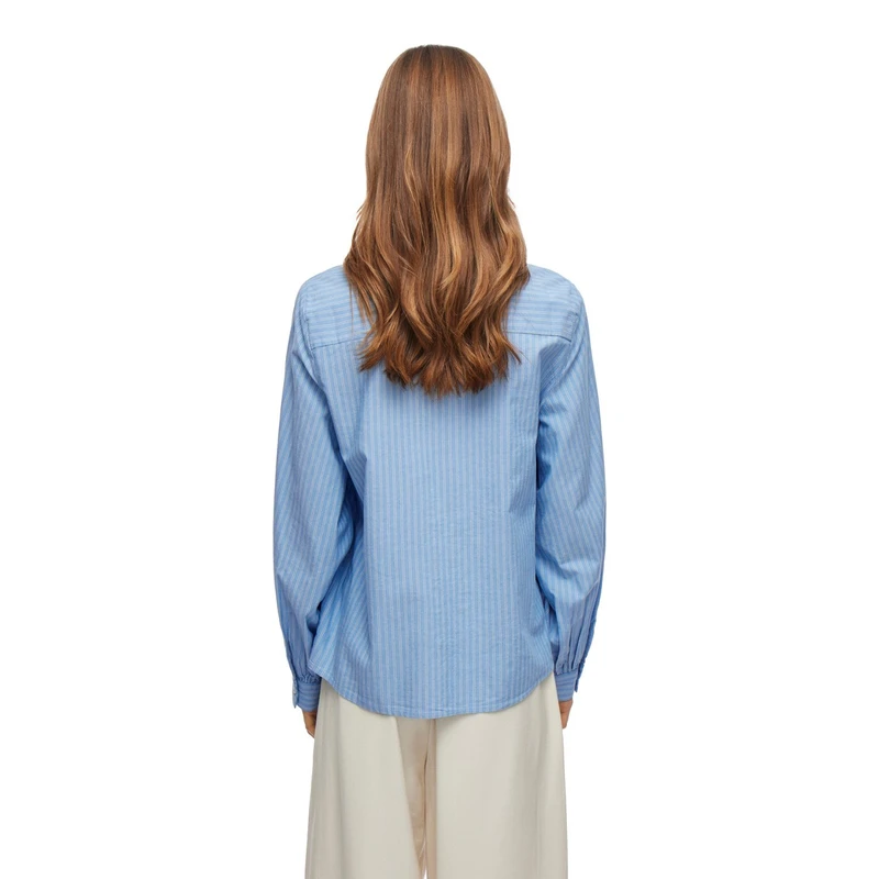 Dames Blouse VICASPIANA Vila BLAUW DESSIN