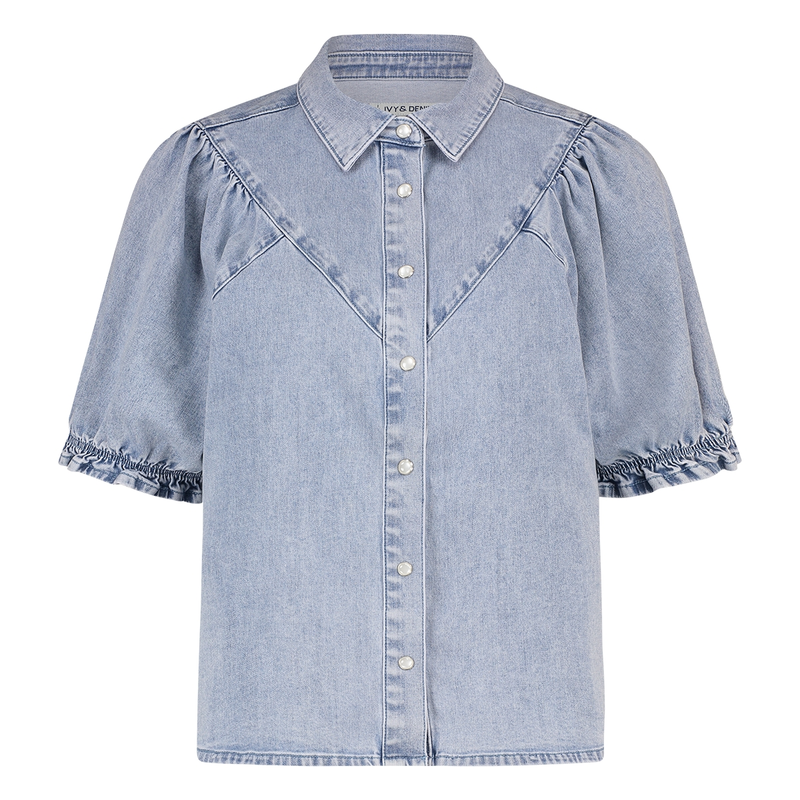 Dames Blouse Victoria SVU 4549 Ivy & You LIGHT BLUE DENIM