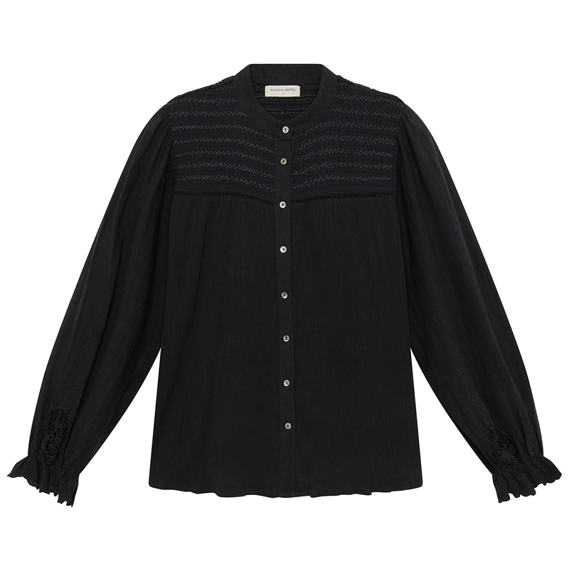 Dames Blouse VICTORINE Maison Hotel ZWART