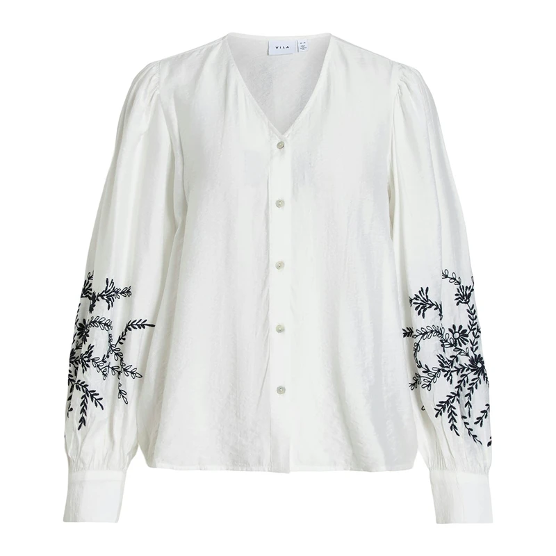 Dames Blouse VIJASPA Vila WIT DESSIN