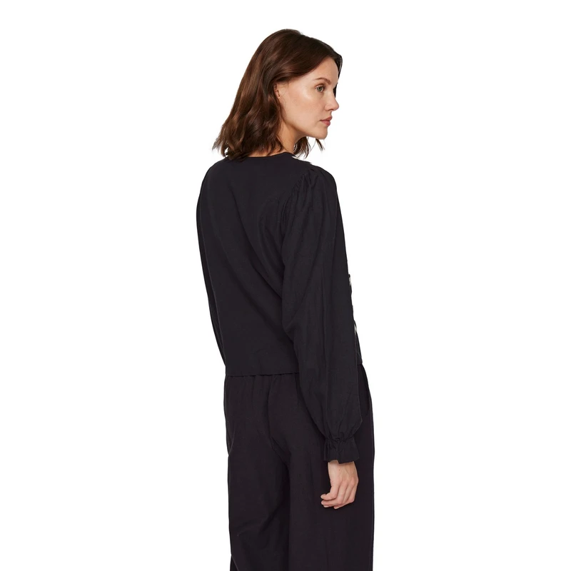 Dames Blouse VIPOLENE Vila ZWART DESSIN