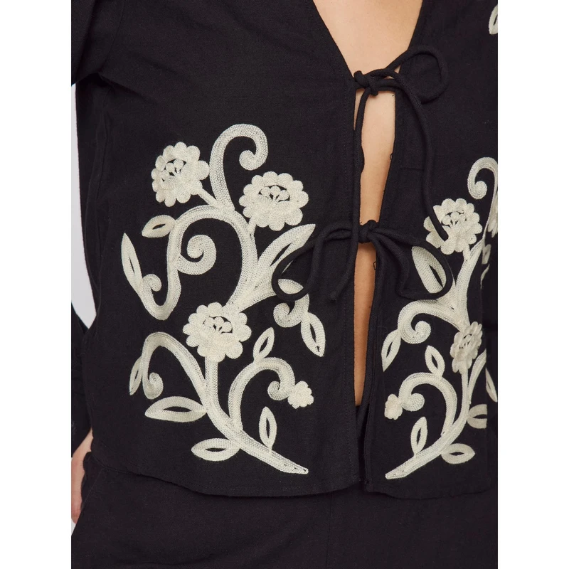 Dames Blouse VIPOLENE Vila ZWART DESSIN