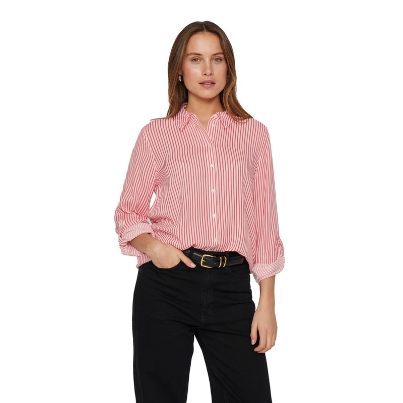 Dames Blouse VIROSA Vila BLAUW DESSIN