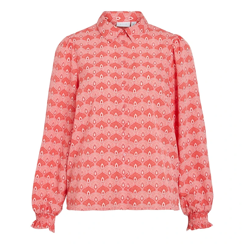 Dames Blouse VIZINO Vila ROOD DESSIN