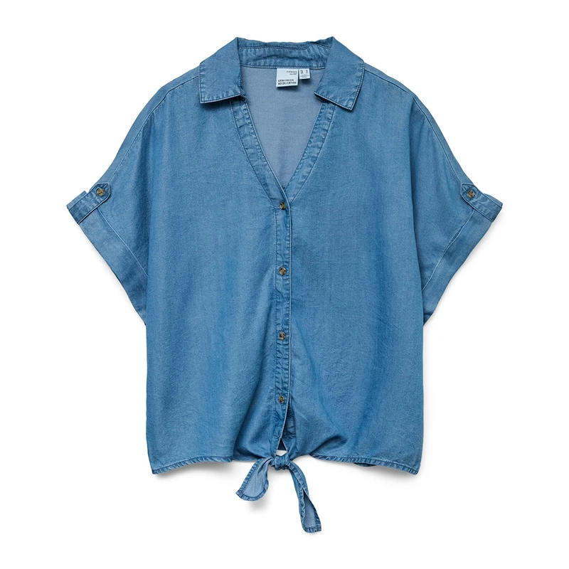 Dames Blouse VMFLEUR Vero Moda MID BLUE DENIM
