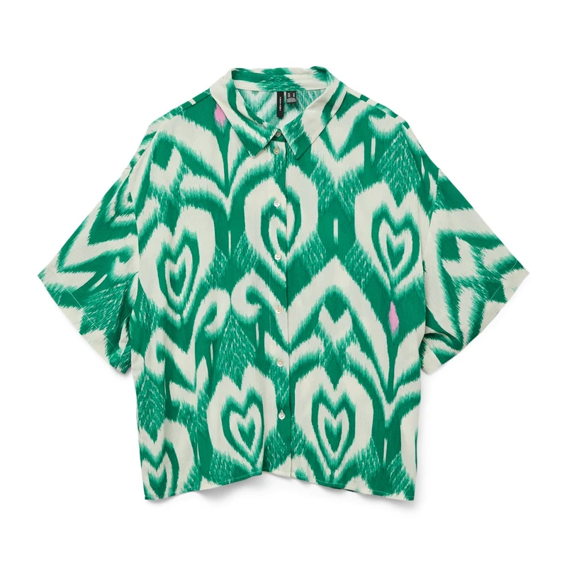 Dames Blouse VMMENNY Vero Moda GROEN DESSIN