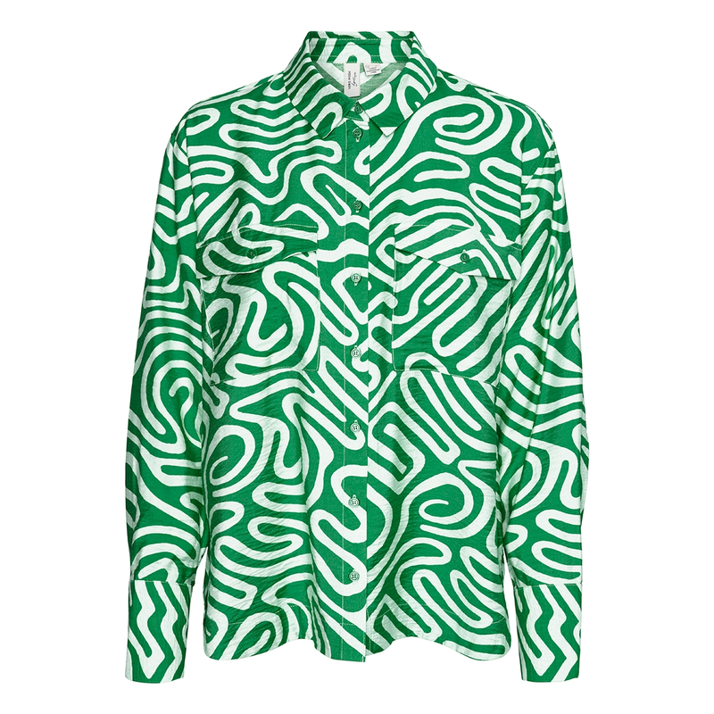 Dames Blouse VMVIGDIS Vero Moda GROEN DESSIN