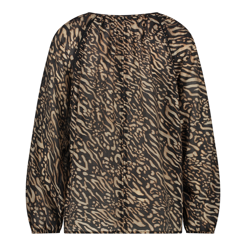Dames Blouse YONI BLOUSE Nukus ZWART DESSIN