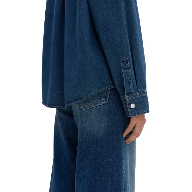 Dames Blouse Zaddison Someday MID BLUE DENIM