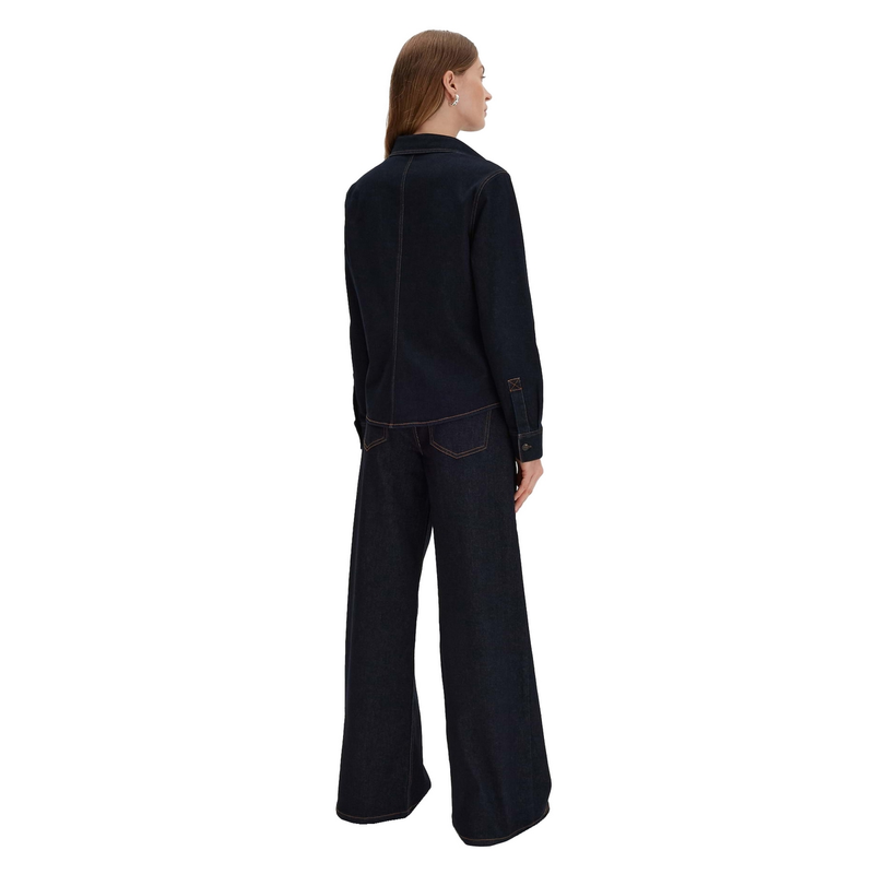 Dames Blouse Zenima Someday DARK BLUE DENIM