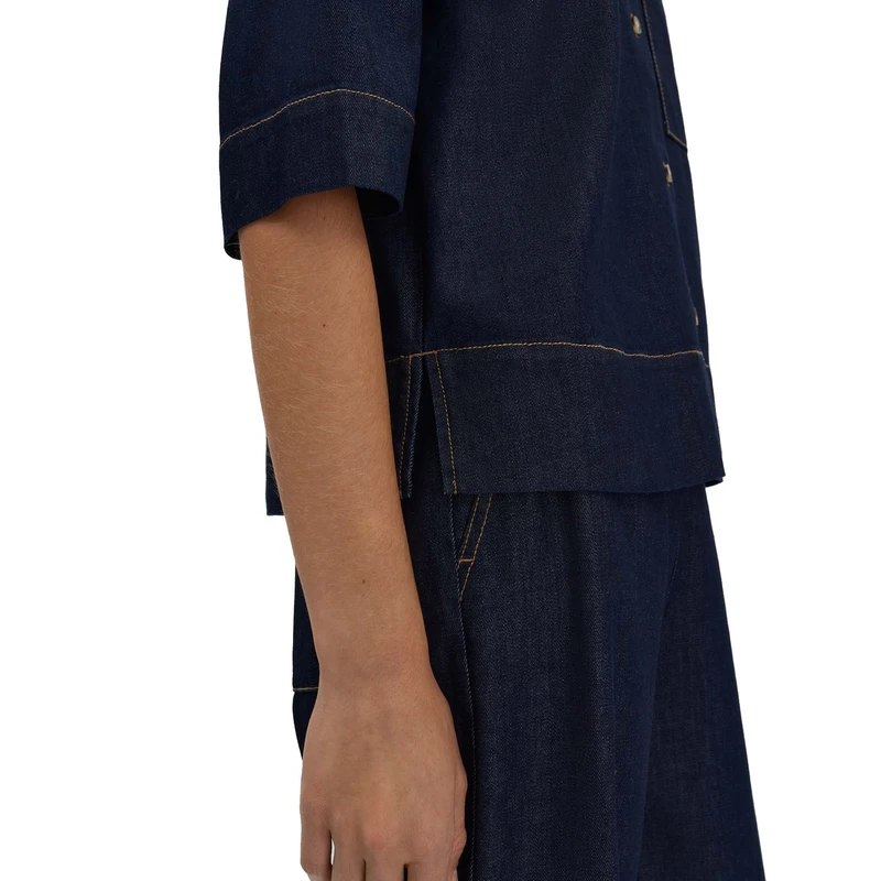Dames Blouse Zonna Someday DARK BLUE DENIM