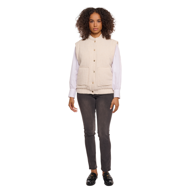 Dames Bodywarmer Pile.7002521 Rino & Pelle ECRU