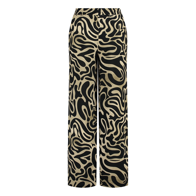 Dames Broek 25073 Ivy & You ZWART DESSIN